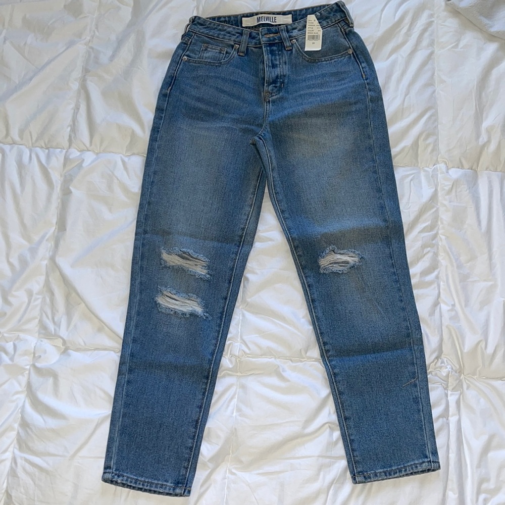 Brandy Melville High Waist Straight Leg Jeans